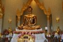 When this Buddha was first discovered it looked very different.  It appeared to be just another cement icon.   When they went to move it the cement cracked and they discovered this golden Buddha,  about 6 tons of it.  Historians speculate that the priests covered it with cement to hide it from invaders.